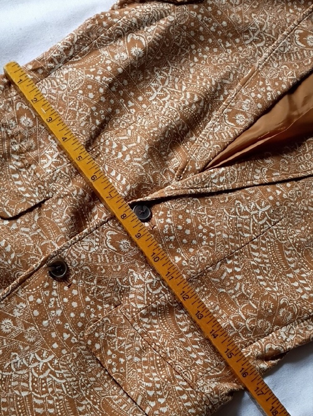 INC International Concepts Women's Brown Patterned Two-Piece Suit Size XS Linen - Picture 12 of 15